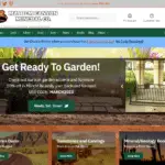Website screenshot showcasing a gardening service with a prominent "Get Ready To Garden!" message, featuring southwestern decor elements, reflecting the digital marketing agency's web development services for local businesses.