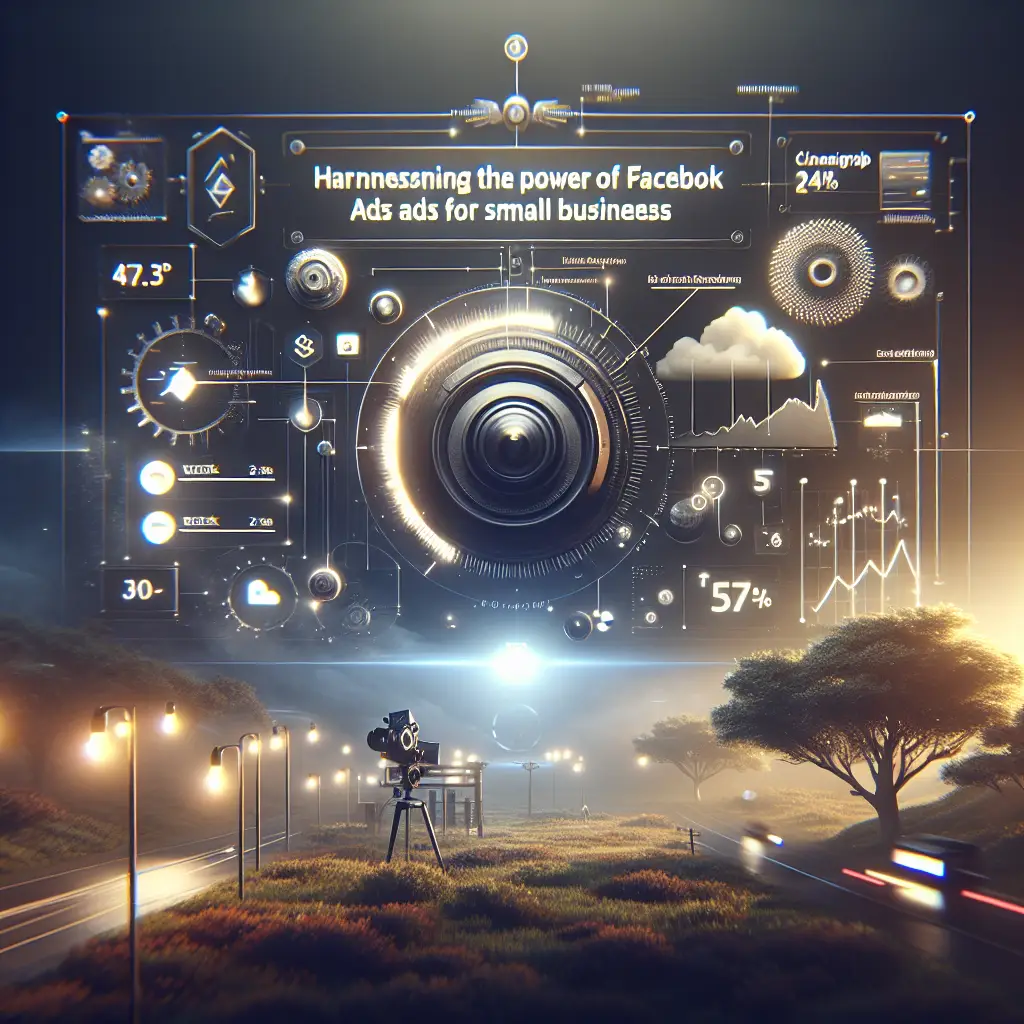 Harnessing the power of Facebook Ads for small businesses with data visualization, digital marketing metrics, and audience engagement insights.
