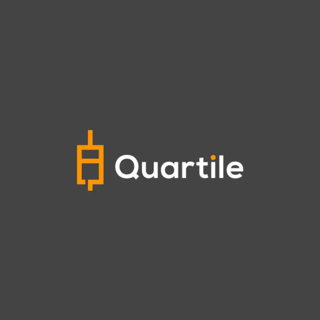 Quartile logo featuring a stylized candlestick chart design, representing advanced AI for budget and advertising management.